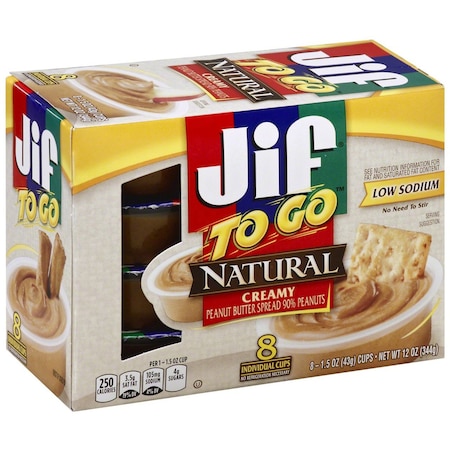 Jif Natural Peanut Butter Spread, 8PK SMU24307